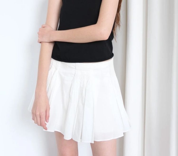GEEL - carolyn skirt white